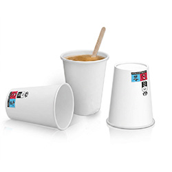 Gobelets blancs jetables 15cl format expresso