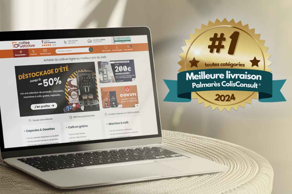 1ère médaille d’or meilleure livraison pour Coffee-Webstore  