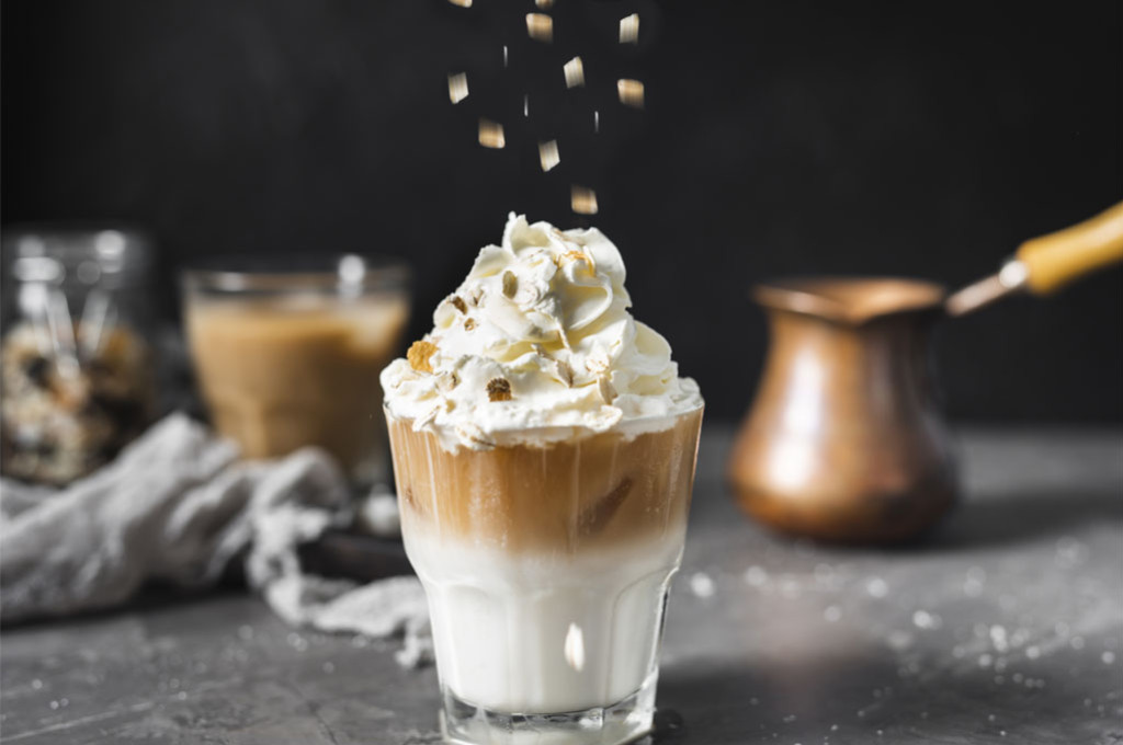 Recette latte glacé vanille avec le sirop Monin